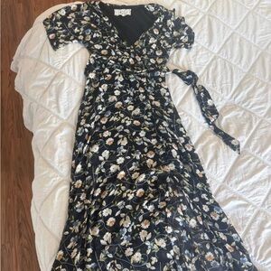 Pink Martini Black Floral Maxi Dress